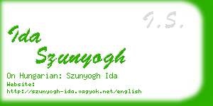 ida szunyogh business card